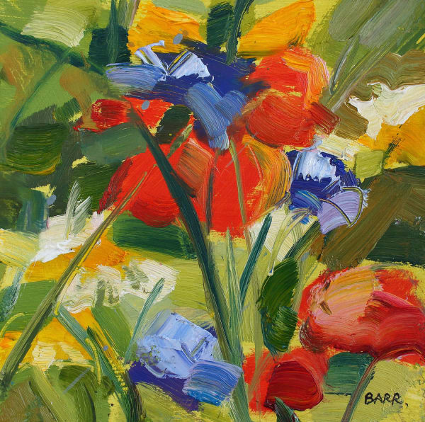 Shona Barr Wildflower Mix (study), 2020 oil on card 20cm x 20cm (35cm x 35cm framed)
