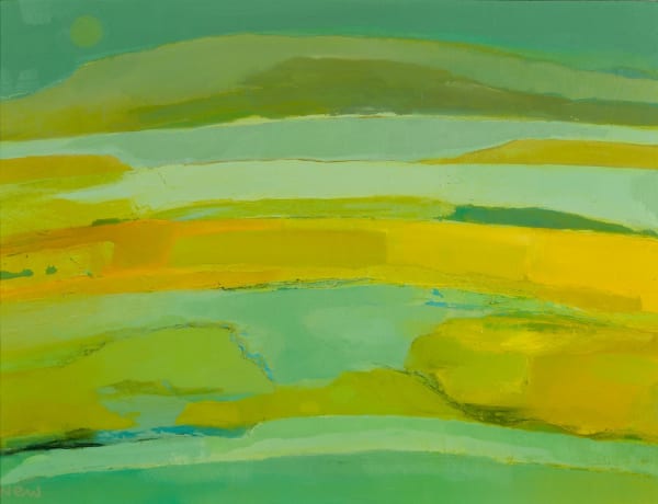 Maggie New Sun Pools, 2025 oil on board 29cm x 38cm (47cm x 58cm framed)