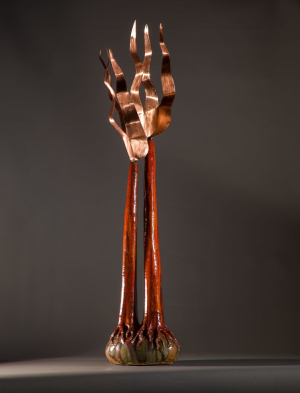 Illona Morrice Seaweed, 2019 ceramic and copper 106cm x 25cm x 14cm