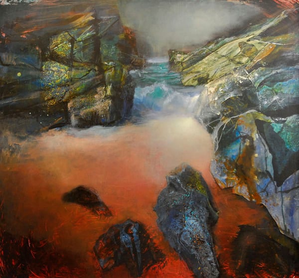 Beth Robertson Fiddes Spring Tide mixed media 92cm x 99cm