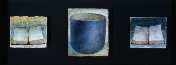 Peter White Collection 5 acrylic and wax 18cm x 49cm (inner frame size)