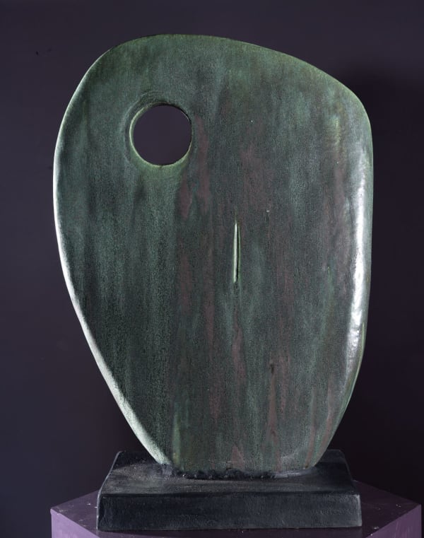 Illona Morrice Green Face, 2024 ceramic 70cm (h) x 47cm x 25cm