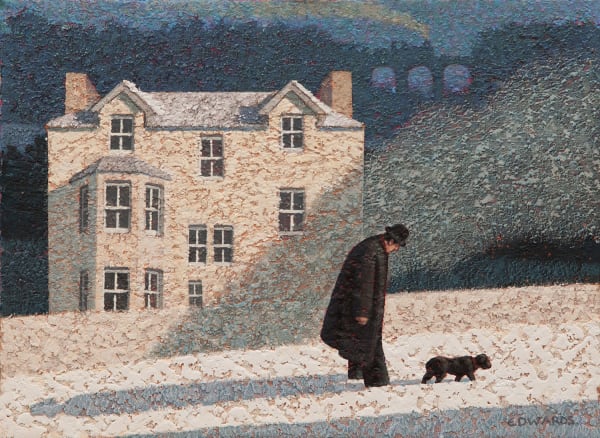 Mark Edwards Walking Home acrylic on canvas 30cm x 40cm