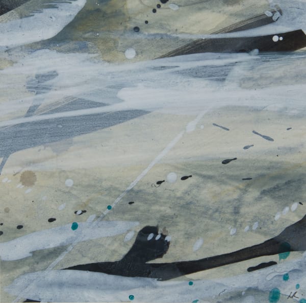 Lizzie Rose Mountain iii, 2022 acrylic, ink and pencil 18cm x 18cm framed