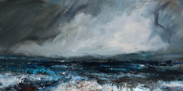 Janette Kerr Low Tide - Dark Day, 2016 oil on canvas 70cm x 141cm