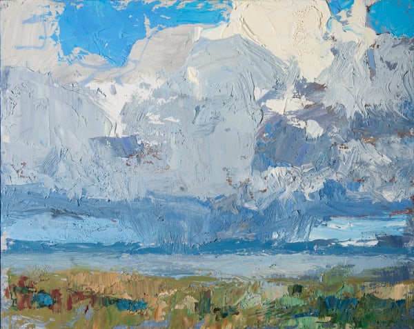 Allan MacDonald form and void, Beauly Firth oil on board 20cm x 25cm