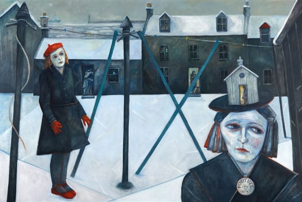 Joyce W Cairns Farewell to Footdee oil on panel 122cm x 183cm