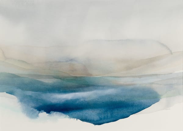 Peter Davis RSW Roll, 2024 watercolour and bodycolour on paper 50cm x 70cm (69cm x 88cm framed)