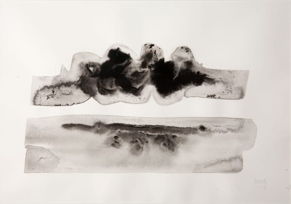 Mary Bourne Cloud Mass over Sea ink wash on paper