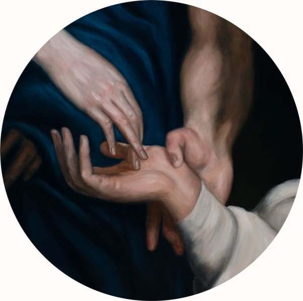 Rory Macdonald The Blessed, 2024 oil on linen 30cm diameter