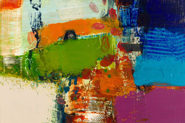 Christopher Wood RSW Tide Lines, 2025 acrylic, mixed media and collage on panel 51cm x 76cm (71cm x 96cm framed)