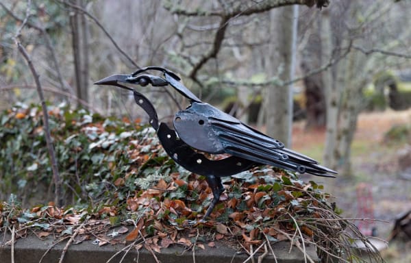 Helen Denerley Raven, 2025 shears, corn-cutters, trowels, brake shoes, brackets and nails 39cm (h) x 60cm x 22cm