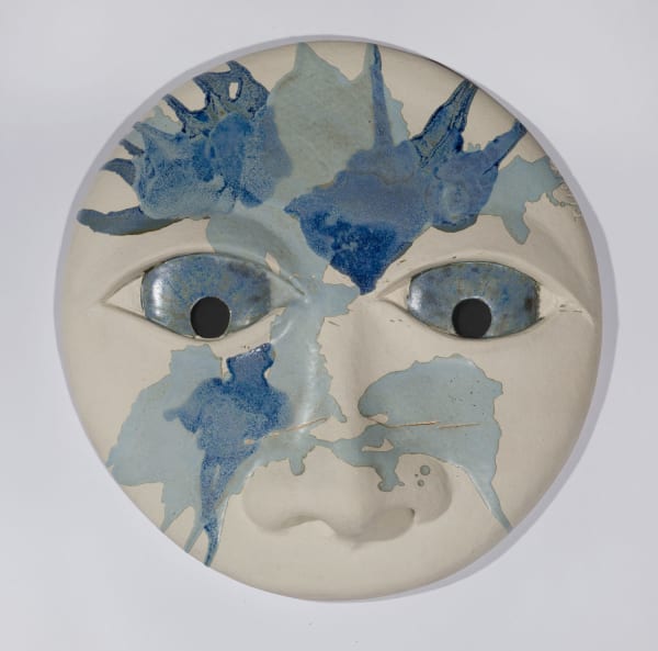 Illona Morrice Angry Moon, 2023 ceramic 49cm diameter x 6cm