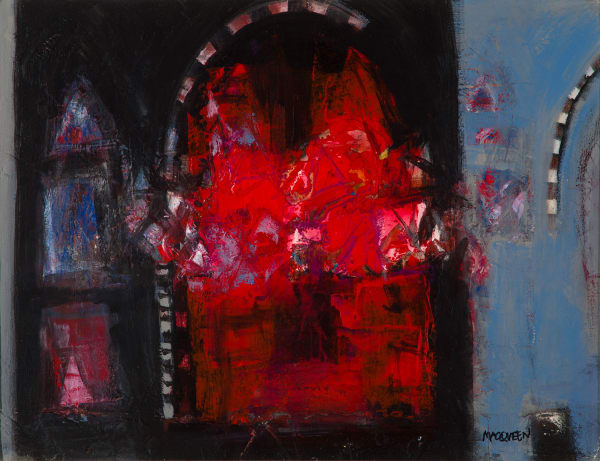 Charles MacQueen RSW RGI Jodphur Heat, 2019 mixed media 36cm x 41cm 14 x 16 in