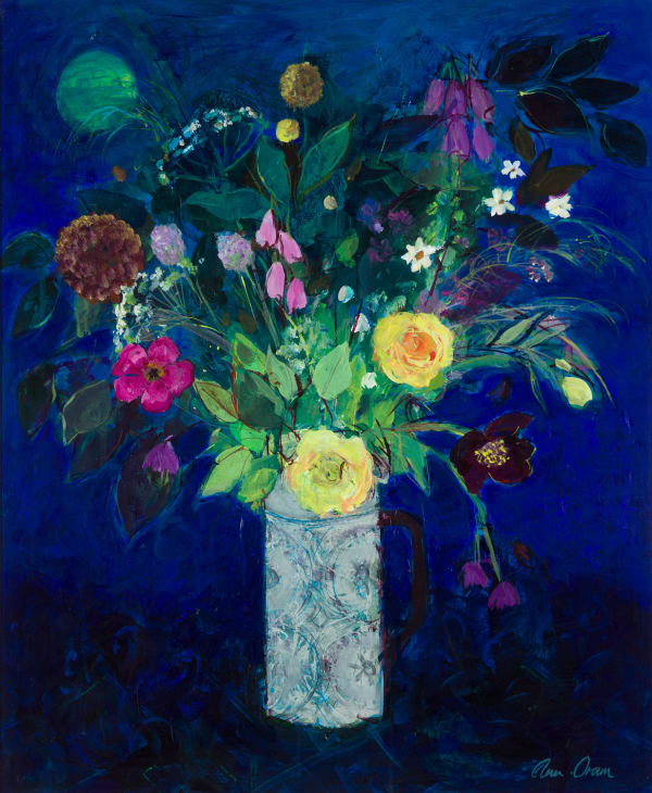 Ann Oram Midnight Still Life mixed media 59cm x 48cm