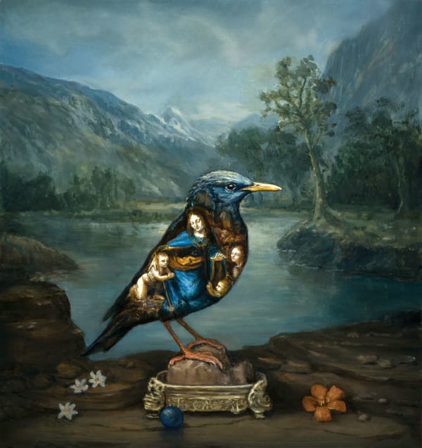 Carolynda Macdonald Stone of Destiny, 2025 oil on board 32cm x 30cm