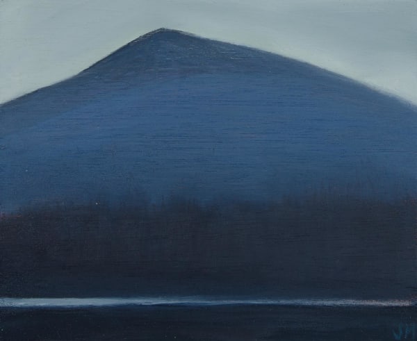 Jane MacNeill Dark Peak (Lurcher's Crag), 2021 oil on board 13cm x 15cm (17cm x 19.5cm framed)