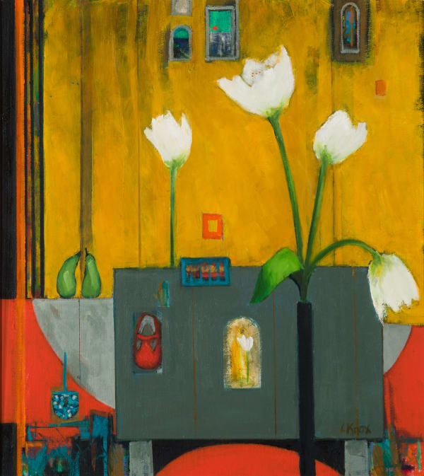 Liz Knox One of a Pair, 2019 oil on linen 51cm x 46cm 20 x 18 in 68cm x 63cm