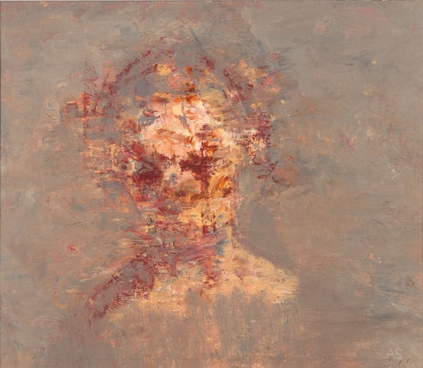 Anthony Scullion Small bust study, 2024 oil on card 20cm x 23cm (32.5cm x 35.5cm framed)
