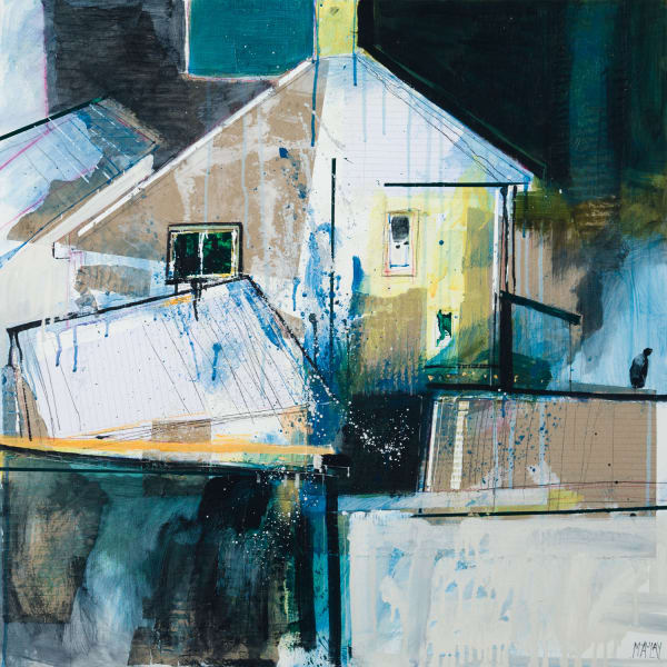 Robert McAulay Neighbour's House, 2020 acrylic on hardboard panel 80cm x 80cm