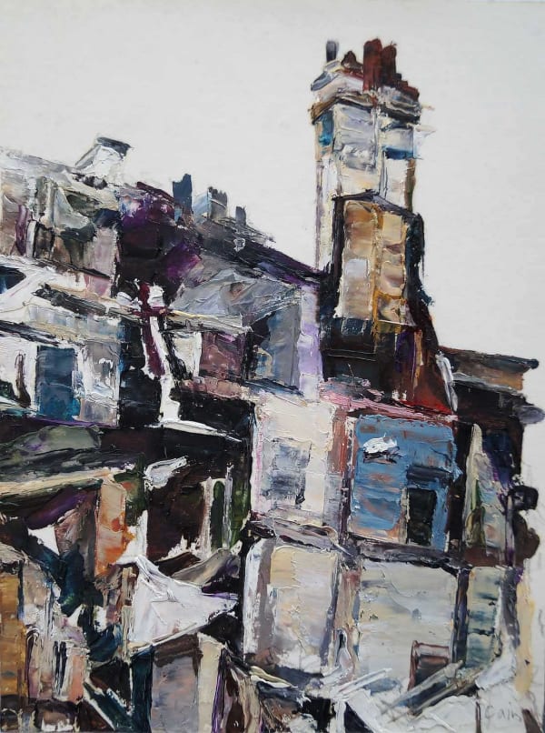 Patricia Paolozzi Cain Tenement Demolition 5, 2015 oil 15cm x 10cm