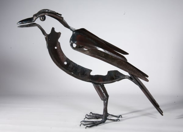 Helen Denerley Hooded Crow scrap metal 34cm high x 42cm long