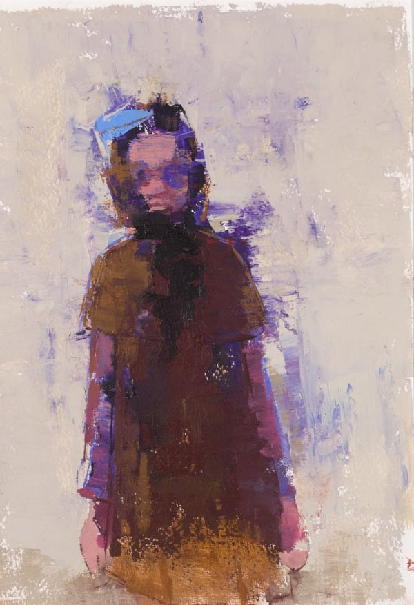 Anthony Scullion Figure Study 3, 2024 oil on paper 29cm x 21cm (42cm x 32.5cm framed)