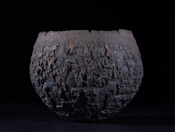 Patricia Shone Township bowl Heaste, 2023 raku 9cm (h) x 10cm x 10cm