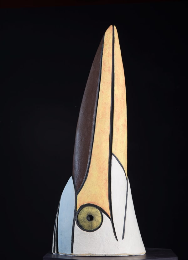 Illona Morrice Grey Heron Head, 2020 ceramic 86cm x 34cm x 21cm