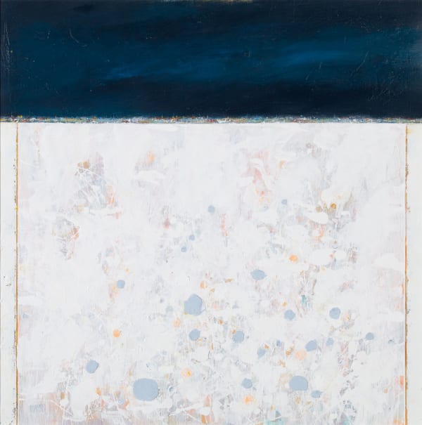 Robert McAulay White Field ii, 2023 acrylic on panel 78cm x 78cm (92 x 92cm framed)
