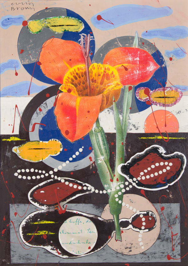 Colin Brown Tiger Flower, 2020 mixed media 28cm x 19cm (58cm x 47cm framed)