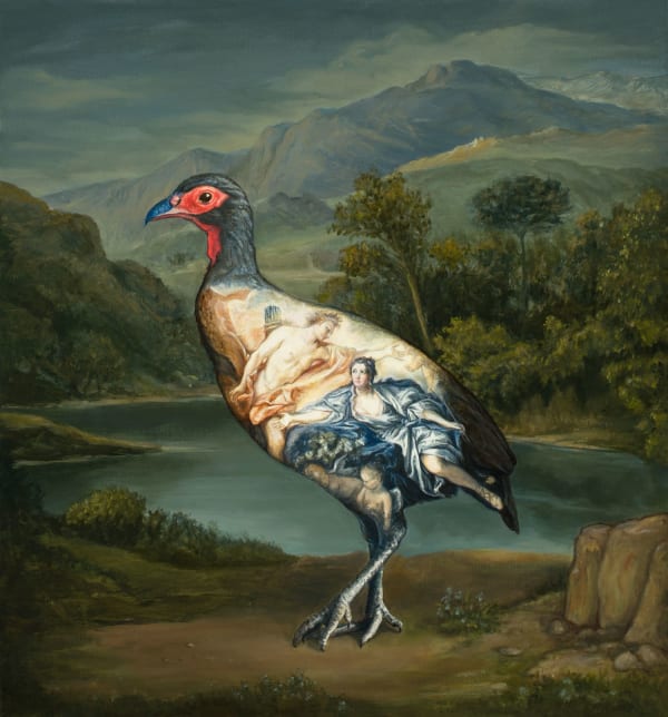 Carolynda Macdonald Where Paths Diverge, 2023 oil on linen 60cm x 56cm