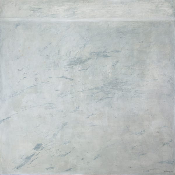 Marian Leven RSA RSW Water Marks acrylic on canvas 122cm x 122cm