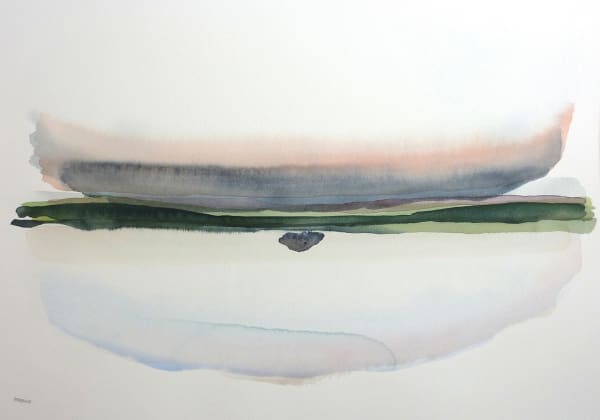 Peter Davis RSW Sandwater, Dusk, 2015 watercolour on paper 50cm x 70cm
