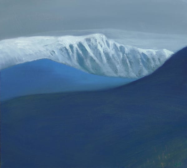 Jane MacNeill Study (Lurcher's Crag), 2021 oil on board 25cm x 28cm (29cm x 32cm framed)