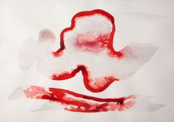 Mary Bourne Red Cloud over Sea, 2016 ink wash on paper