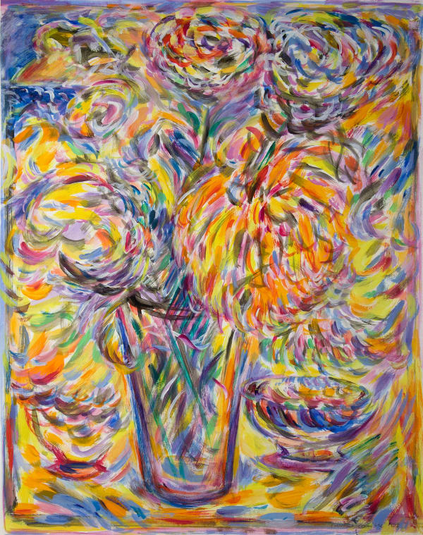Fionna Carlisle Laiki Flowers, Xania acrylic on paper 61cm x 48cm