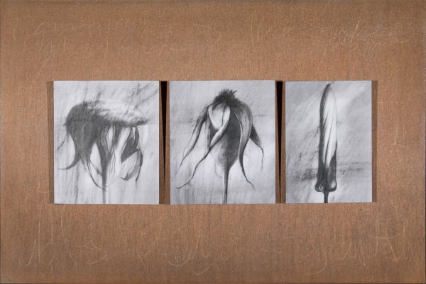 Peter White collection ii, 2023 graphite on paper on board 60cm x 90cm