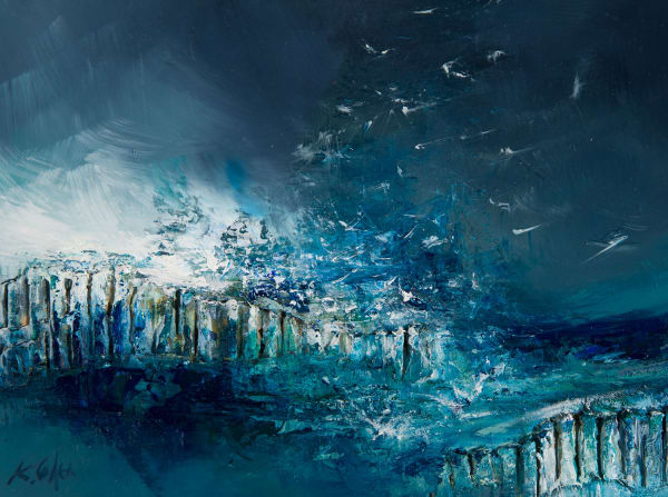 Kirstie Cohen Seascape study vii, 2019 oil on board 15cm x 20cm