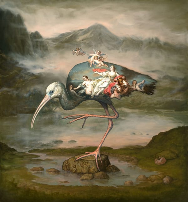 Carolynda Macdonald Where Spirits Run Free, 2023 oil on linen 91cm x 84cm (118cm x 101cm framed)