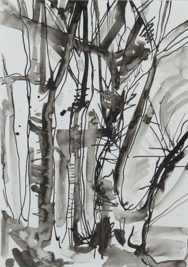 Lizzie Rose Growth i, 2022 ink on paper 28.5cm x 20cm (47cm x 37.5cm framed)