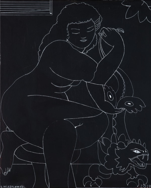 Adrian Wiszniewski, Women with Lizard