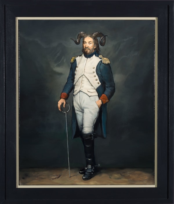 Alan Macdonald The Emperor of Doubt, 2023 oil on linen 73cm x 60cm (90cm x 77cm framed)