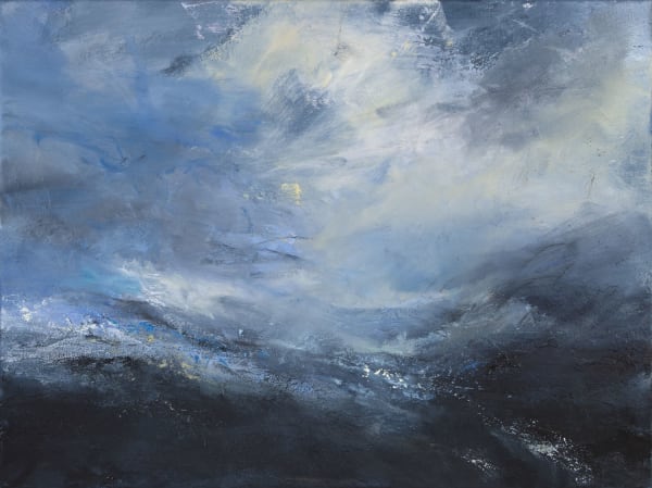 Janette Kerr Tovi-rovin - early morning over Brindister, 2025 oil on canvas 60cm x 80cm