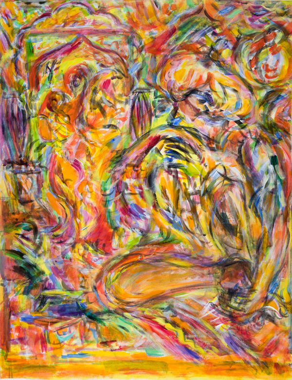 Fionna Carlisle Shakti ka Rasta, Jaipur acrylic on paper 57cm x 72cm