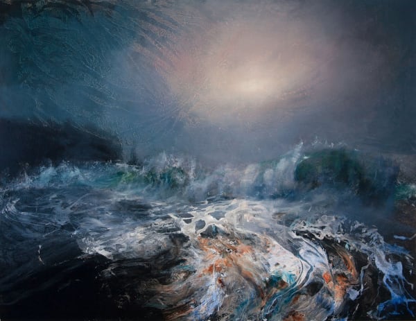 Beth Robertson Fiddes Spring Tide Sandwood Bay mixed media 92cm x 122cm