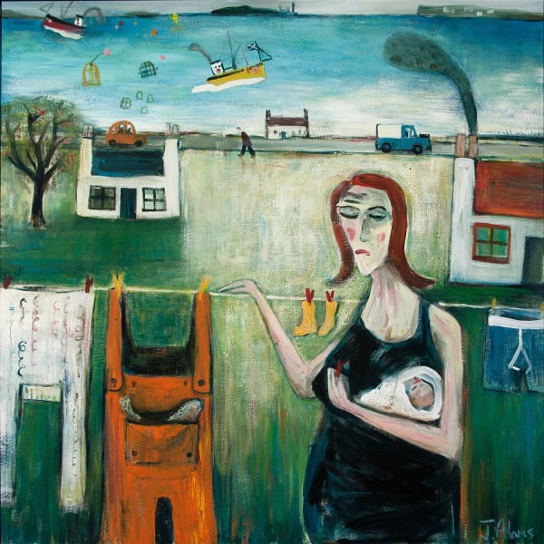 James Newton Adams A Pocket of Fish acrylic on canvas 97cm x 97cm