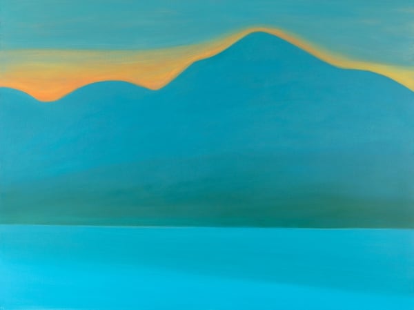 Jane MacNeill Twilight on Tiorga Mòr oil on board 90cm x 120cm) (94cm x 124cm framed)