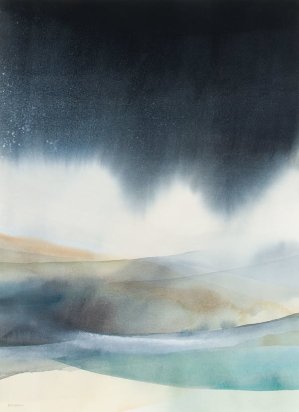 Peter Davis RSW Slodderie, 2022 watercolour, bodycolour and chalk on paper 70cm x 50cm (88cm x 69cm framed)