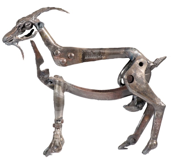 Helen Denerley Miniature Goat scrap metal 18cm high